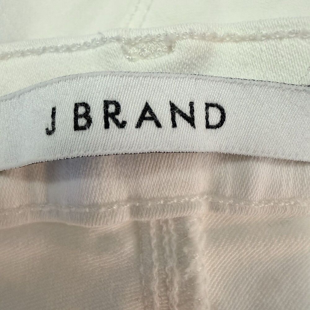 J Brand Maria Womens 26 White High Rise Skinny Denim Pants Jeans Raw Hem Frayed - Picture 8 of 14